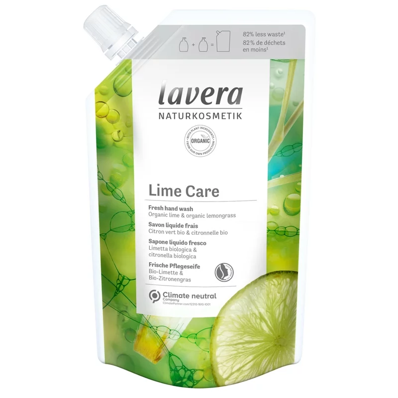 Nachfüll frische BIO-Pflegeseife Limette & Zitronengras - 500ml - Lavera