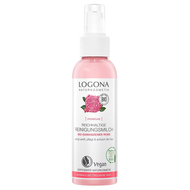 Lait nettoyant riche BIO rose de Damas - 125ml - Logona