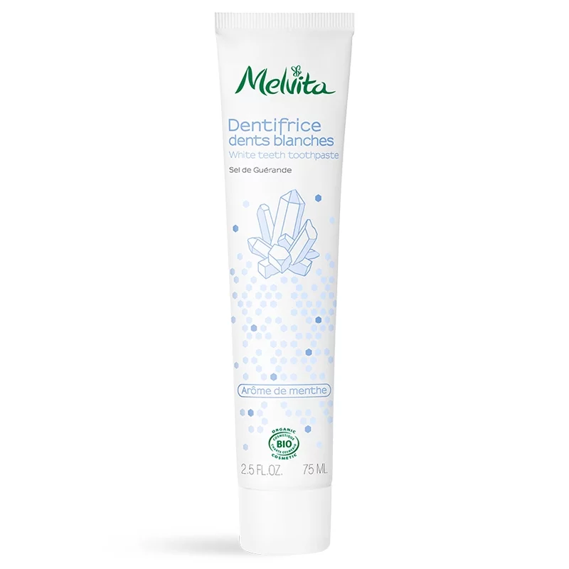 Dentifrice dents blanches BIO menthe sans fluor - 75ml - Melvita