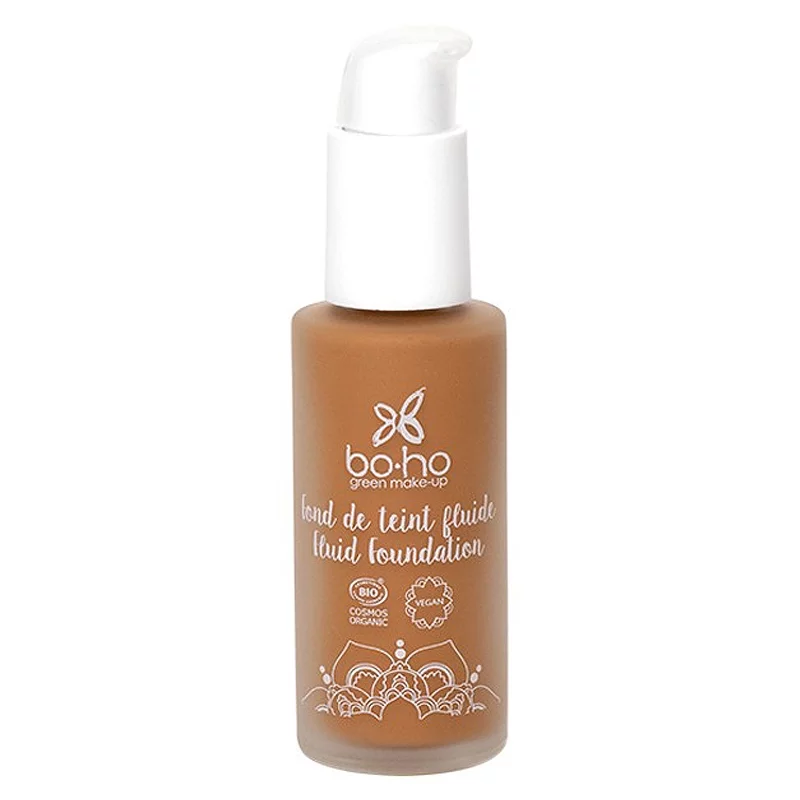 Fond de teint fluide BIO N°07 Caramel Brun - 30ml - Boho Green Make-up