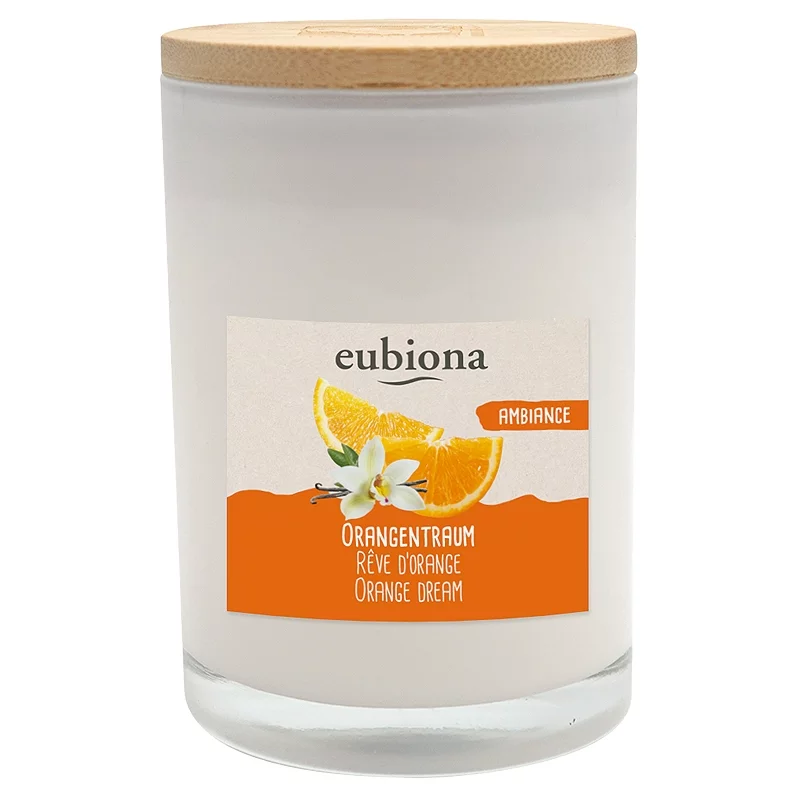 Bougie parfumée orange & vanille "Rêves d'orange" - Eubiona