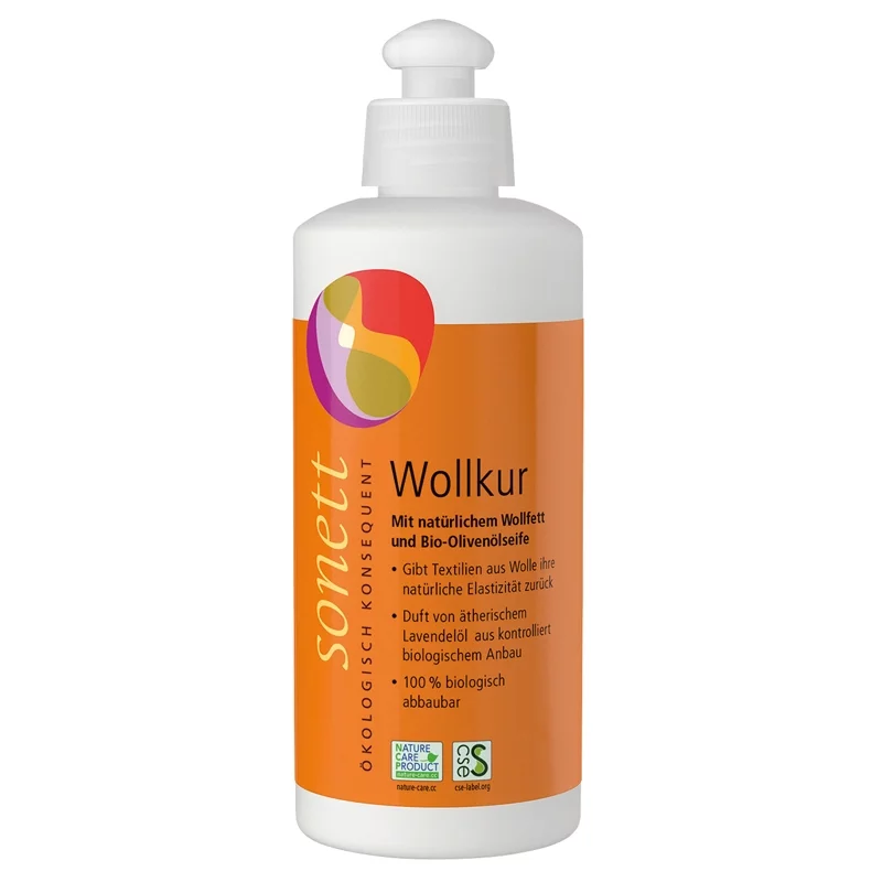 Ökologische Wollkur Olive & Lavendel - 300ml - Sonett﻿