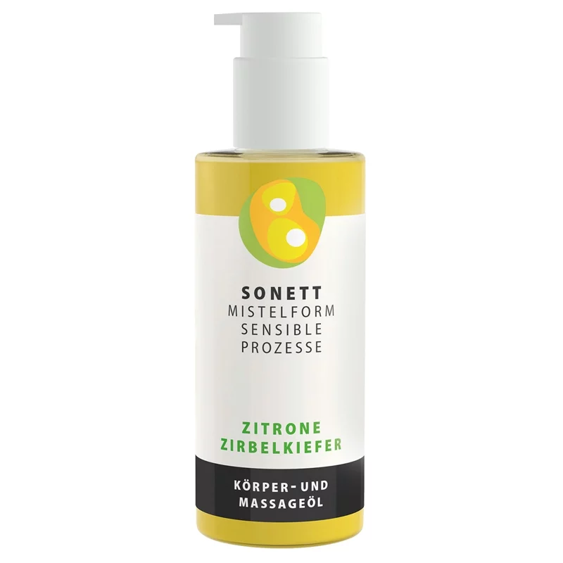 Natürliches Massageöl Zitrone & Zirbelkiefer - 145ml - Sonett