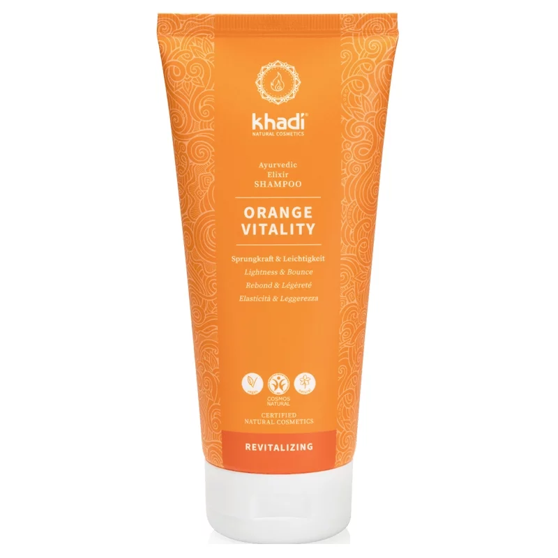 Shampooing ayurvédique rebond naturel orange - 200ml - Khadi