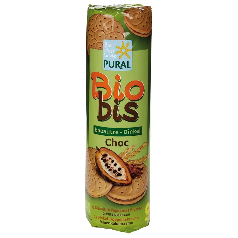 BIO-Doppelkekse Dinkel mit feiner Kakaocreme - 300g - Pural