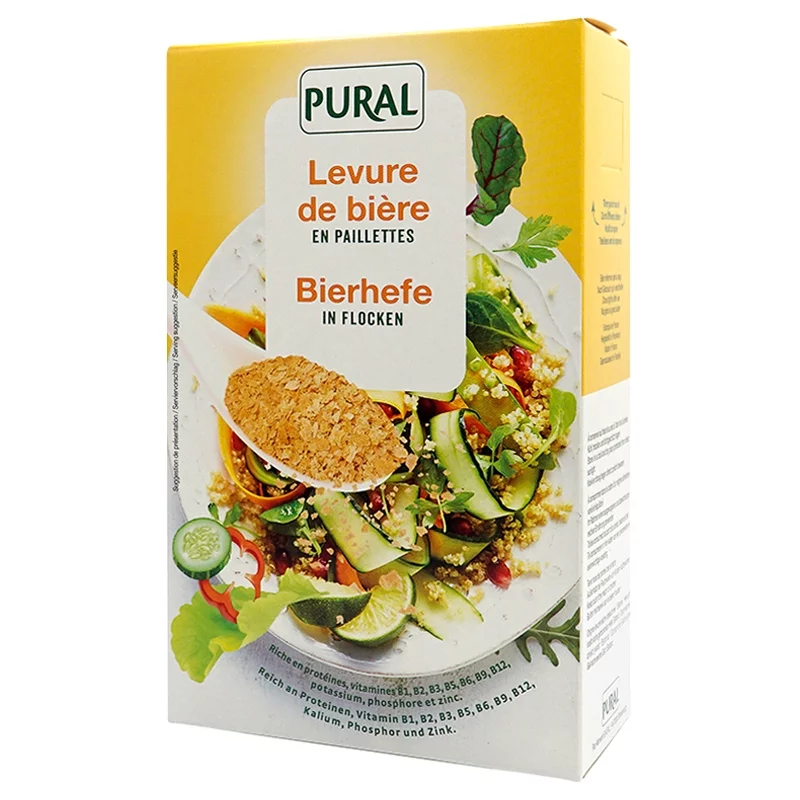 Levure de bière en paillettes - 120g - Pural (levure inactive ou