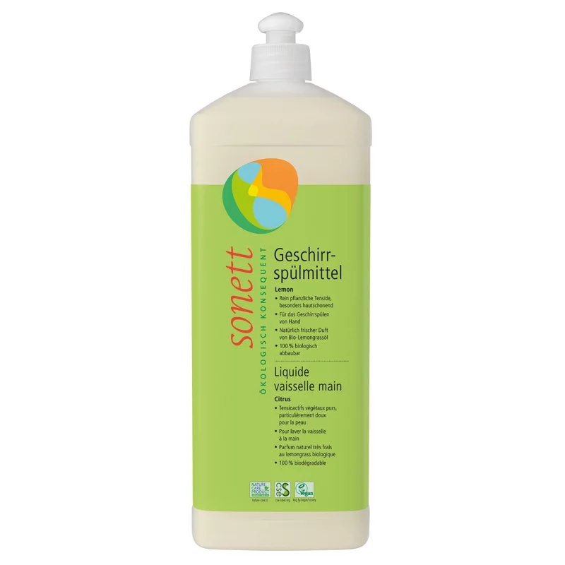 Liquide vaisselle écologique lemongrass - 1l - Sonett﻿