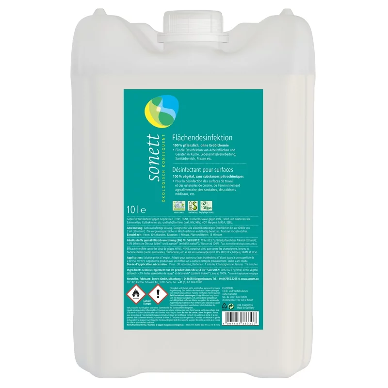 Désinfectant pour surfaces écologique lavande - 10l - Sonett﻿