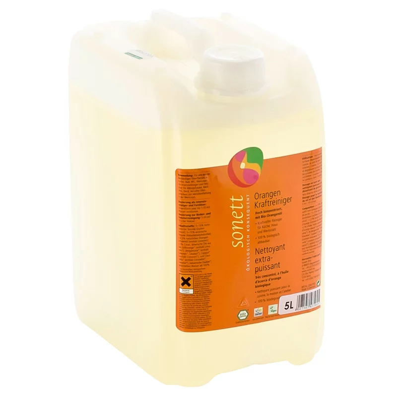 Nettoyant extra-puissant écologique orange - 5l - Sonett﻿