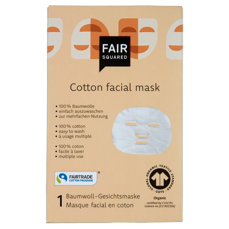 Masque sec pour le visage en coton BIO - Fair Squared