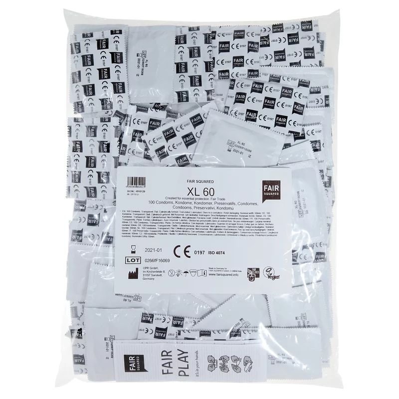 Natürliche Kondome XL 60 - 100 Stück - Fair Squared