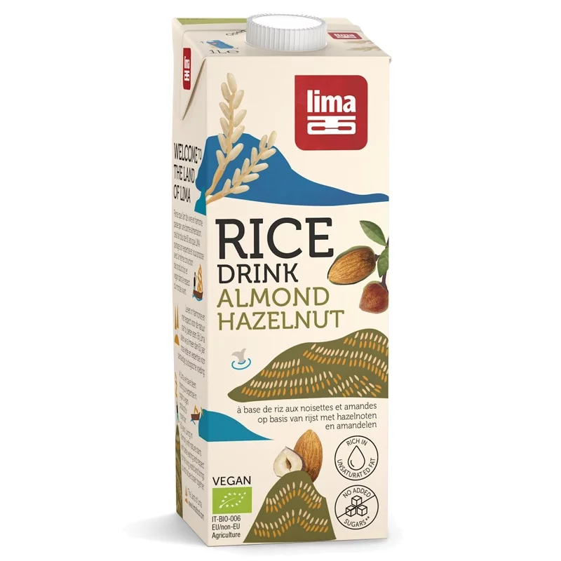 Boisson au riz avec noisettes & amandes BIO - 1l - Lima