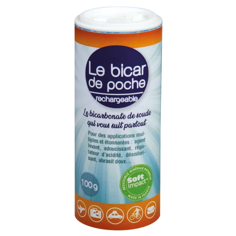 Bicarbonate de soude alimentaire en format poche - 100g - ah table !