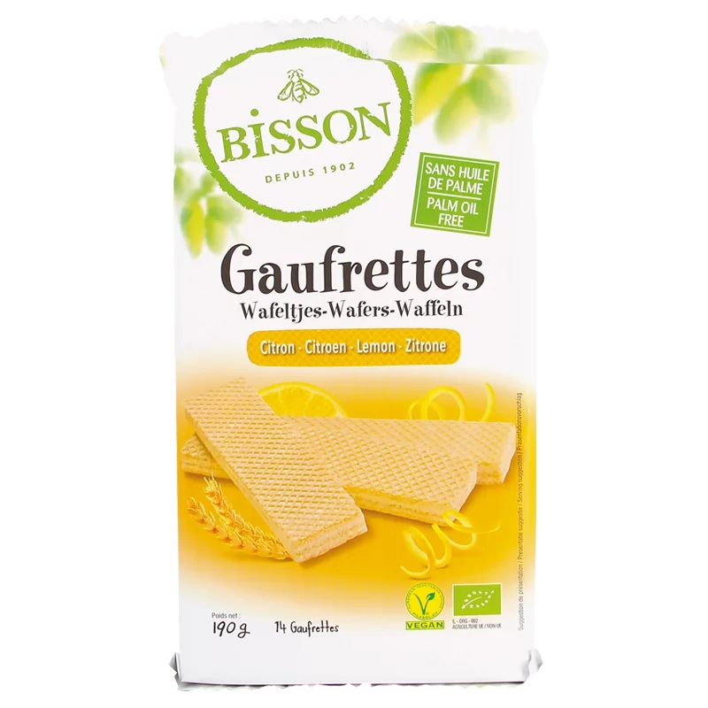 Gaufrettes au citron BIO - 190g - Bisson