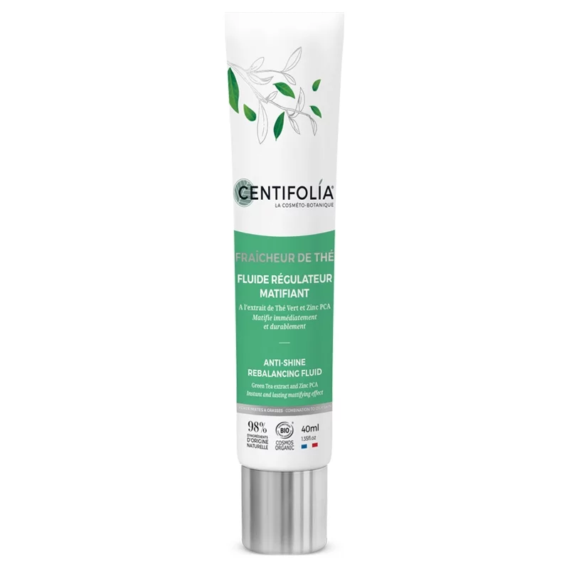 Fluide régulateur matifiant BIO thé vert - 40ml - Centifolia
