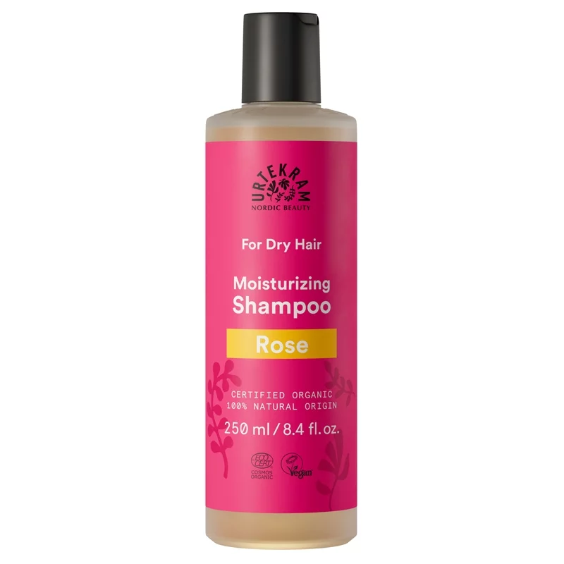 Shampooing cheveux secs BIO rose - 250ml - Urtekram