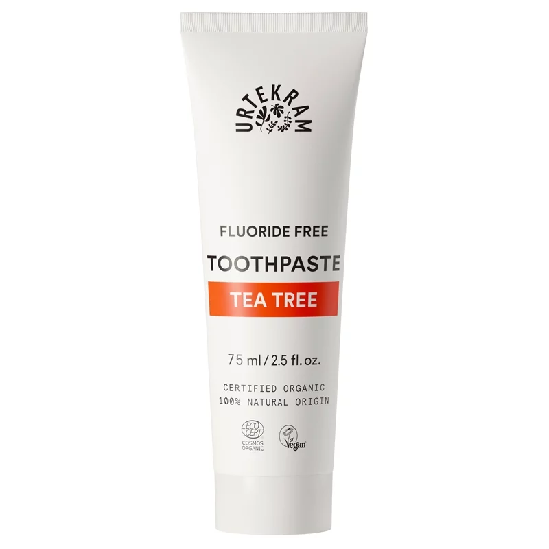 Dentifrice BIO tea tree sans fluor - 75ml - Urtekram Dentifrice BIO tea tree sans fluor - 75ml - Urtekram