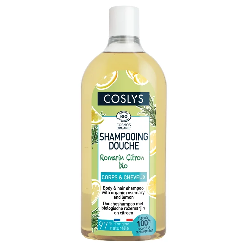 Shampooing douche BIO romarin & citron - 750ml - Coslys