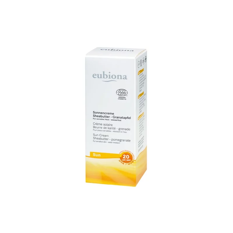 Crème solaire BIO ﻿IP 20 grenade & beurre de karité - 50ml - Eubiona