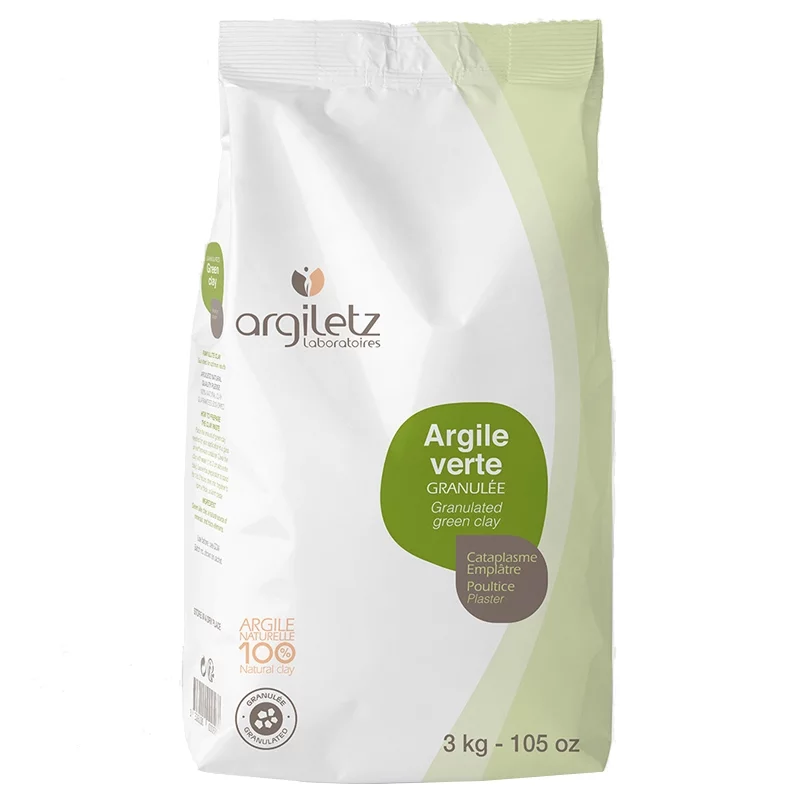 Argile verte granulée - 3kg - Argiletz