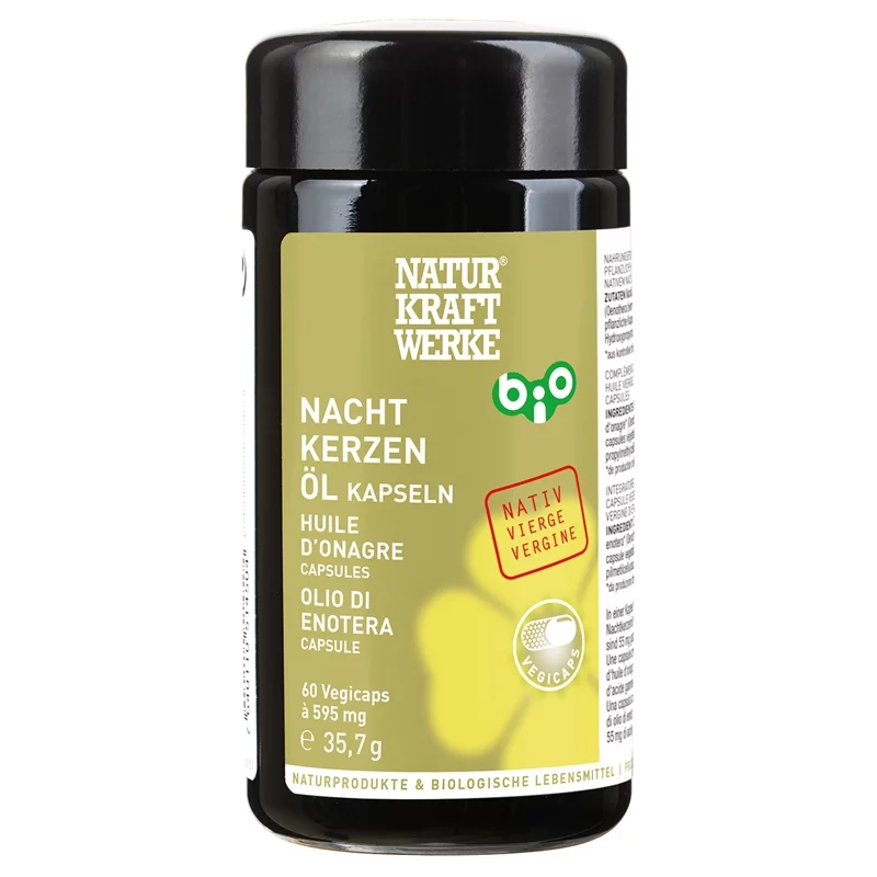 BIO-Nachtkerzenöl - 60 Kapseln à 595mg - NaturKraftWerke