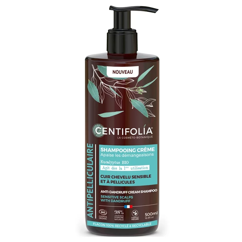 BIO-Creme-Shampoo Anti-Schuppen Eukalyptus - 500ml - Centifolia