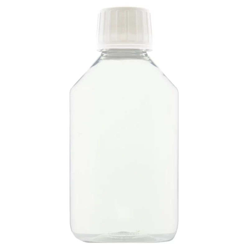 Bouteille en plastique transparent 250ml avec bouchon à vis - Aromadis