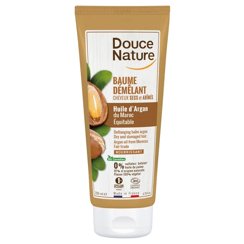 Baume démêlant cheveux secs et abîmés BIO argan - 200ml - Douce Nature