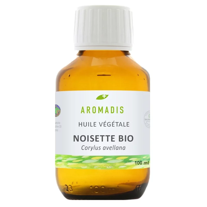 Huile végétale de noisette BIO - 100ml - Aromadis