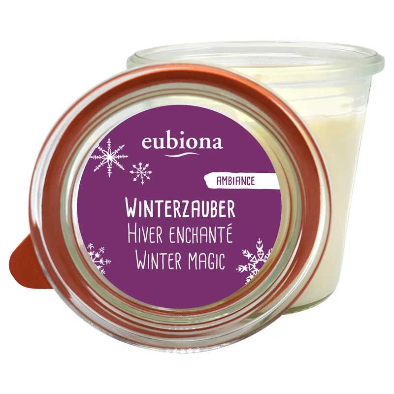 Bougie parfumée orange, cannelle & vanille "Hiver enchanté" - Eubiona