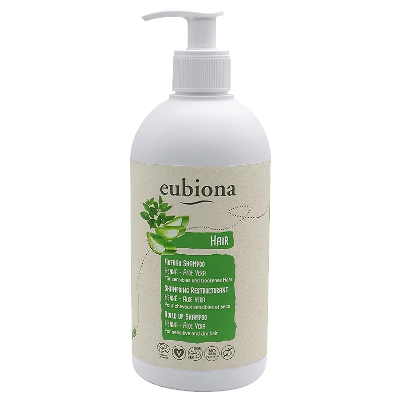 Shampooing restructurant BIO ﻿henné & aloe vera - 500ml - Eubiona