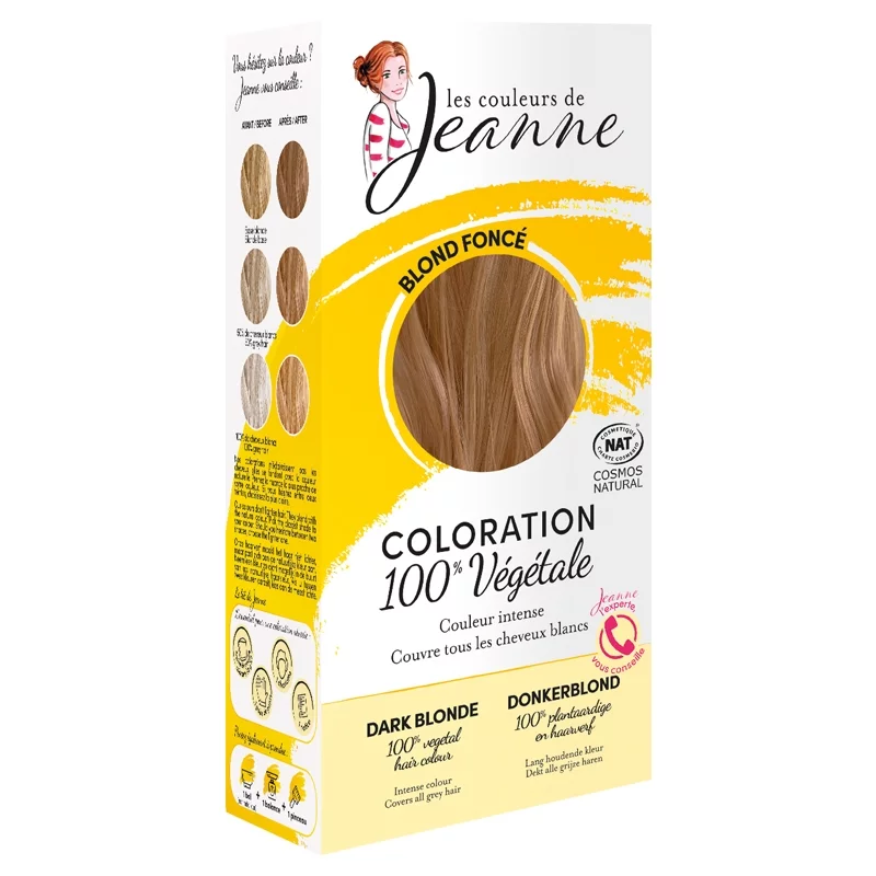 Poudre colorante végétale blond foncé - 2x50g - Les couleurs de Jeanne