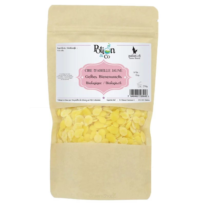 Cire d’abeille jaune BIO - 250g - Potion & Co