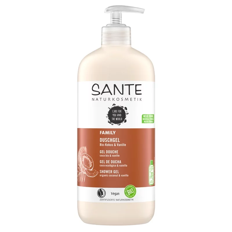 Gel douche famille BIO coco & vanille - 500ml - Sante