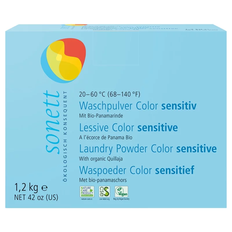 Ökologisches Waschpulver Color sensitiv ohne Duft - 1,2kg - Sonett