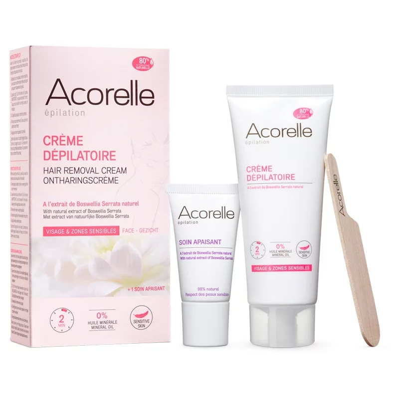 Crème dépilatoire visage & zones sensibles boswellia - 75ml - Acorelle