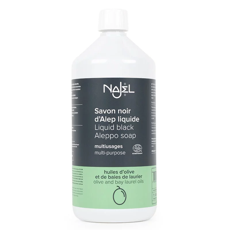 Savon noir d'Alep liquide multiusages olive - 1l - Najel