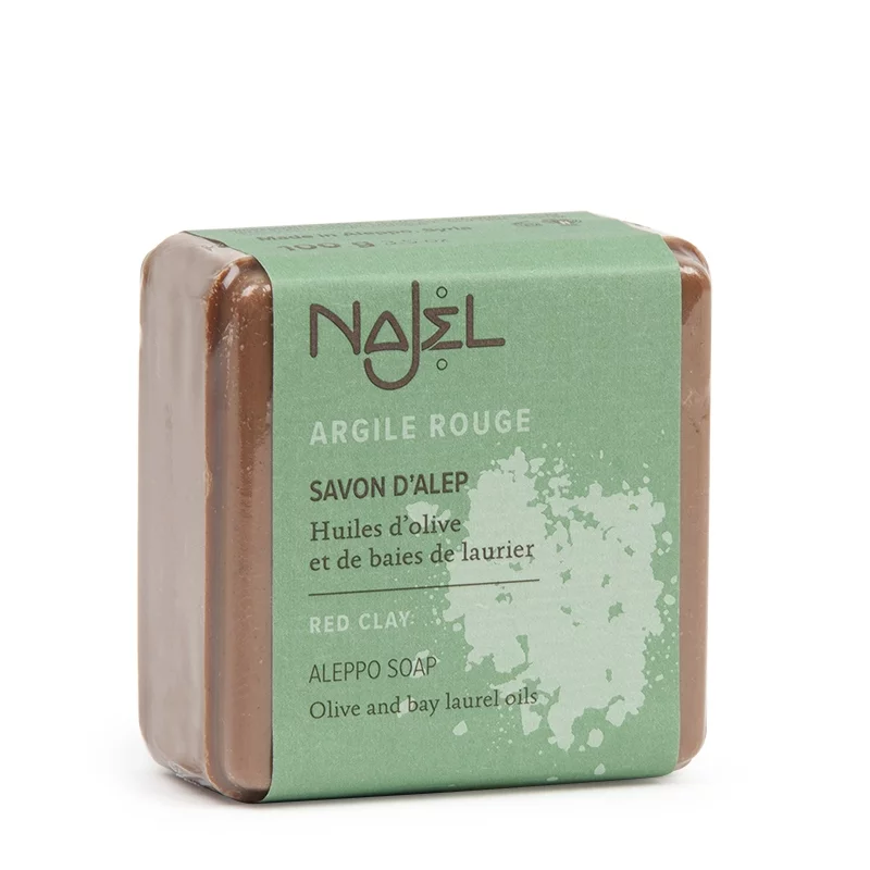 Savon d'Alep à l'argile rouge - 100g - Najel