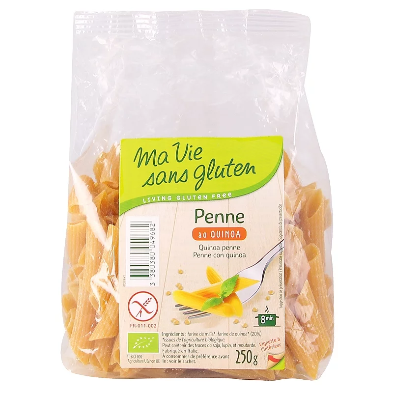 Penne de maïs & quinoa BIO - 250g - Ma vie sans gluten Penne de maïs & quinoa BIO - 250g - Ma vie sans gluten