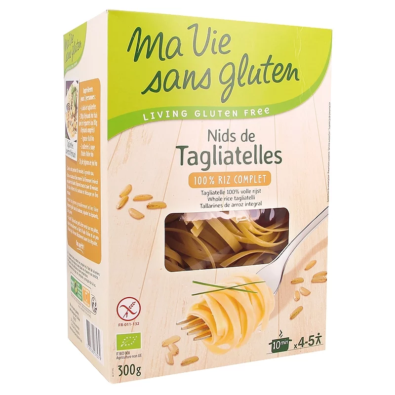 BIO-Tagliatellenester aus Vollkornreis - 300g - Ma vie sans gluten