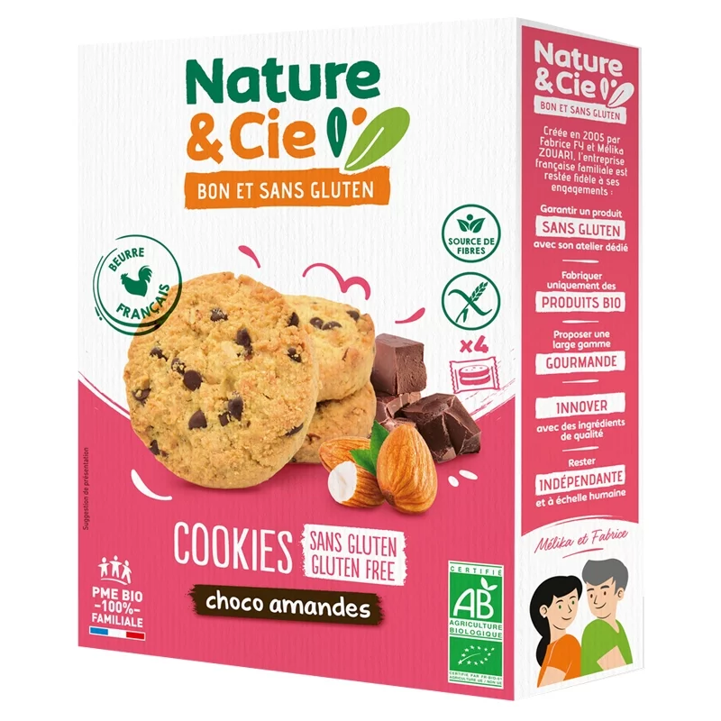 Cookies au chocolat & amandes BIO - 135g - Nature&Cie