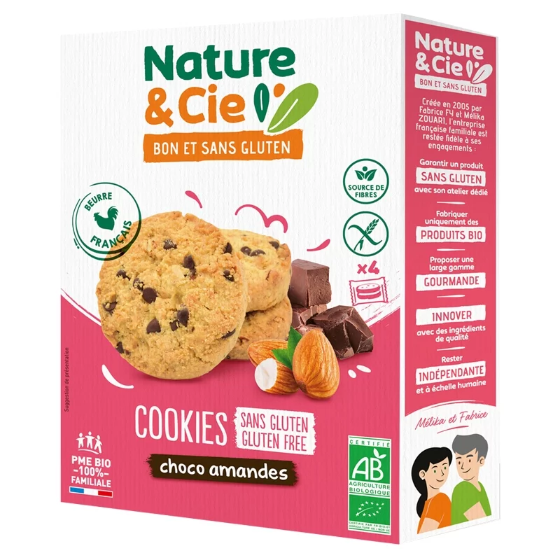 BIO-Cookies mit Schokolade & Mandeln - 135g - Nature&Cie