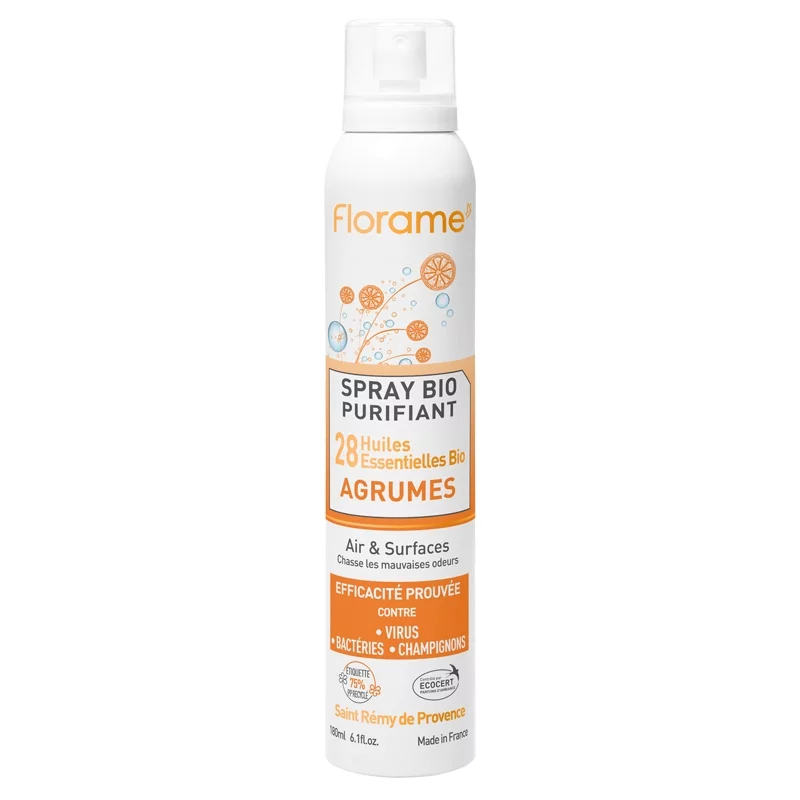 Spray purifiant agrumes BIO 28 huiles essentielles - 180ml - Florame