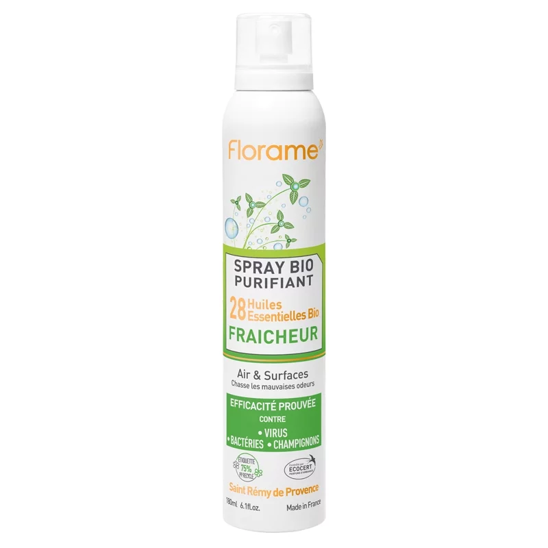 Reinigendes BIO-Spray Frische 28 Ätherische Öle - 180ml - Florame