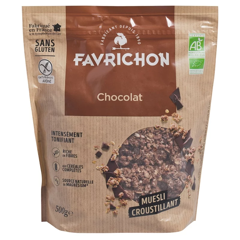 Müesli croustillant chocolat BIO - 500g - Favrichon