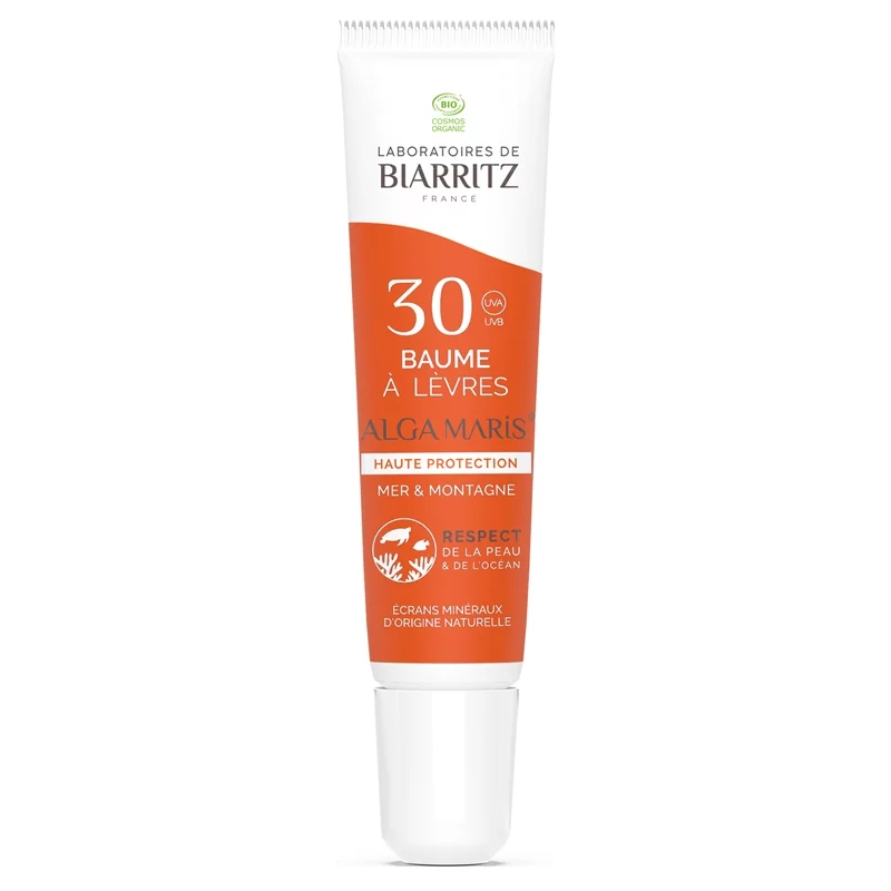 Baume à lèvres mer & montagne BIO IP 30 - 15ml - Laboratoires de Biarritz