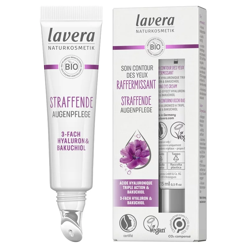 Straffende BIO-Augenpflege Hyaluronsäure & Bakuchiol - 15ml - Lavera