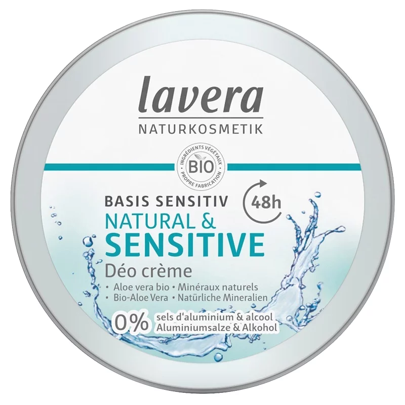 Déodorant crème 48h Natural & Sensitive BIO aloe vera - 50ml - Lavera