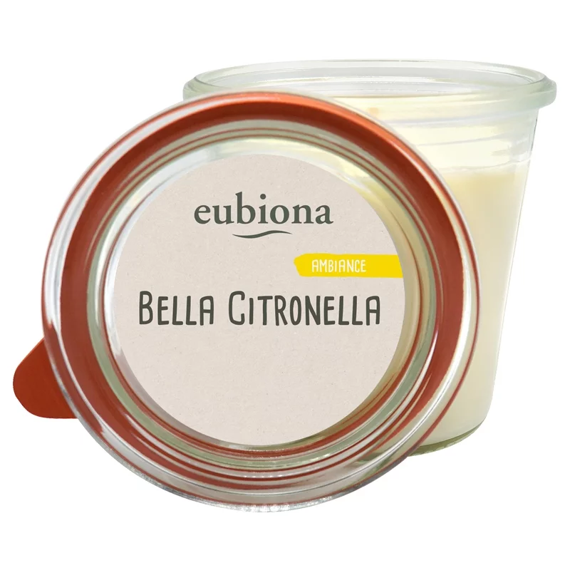 Bougie parfumée citronnelle & citron "Bella Citronella" - Eubiona