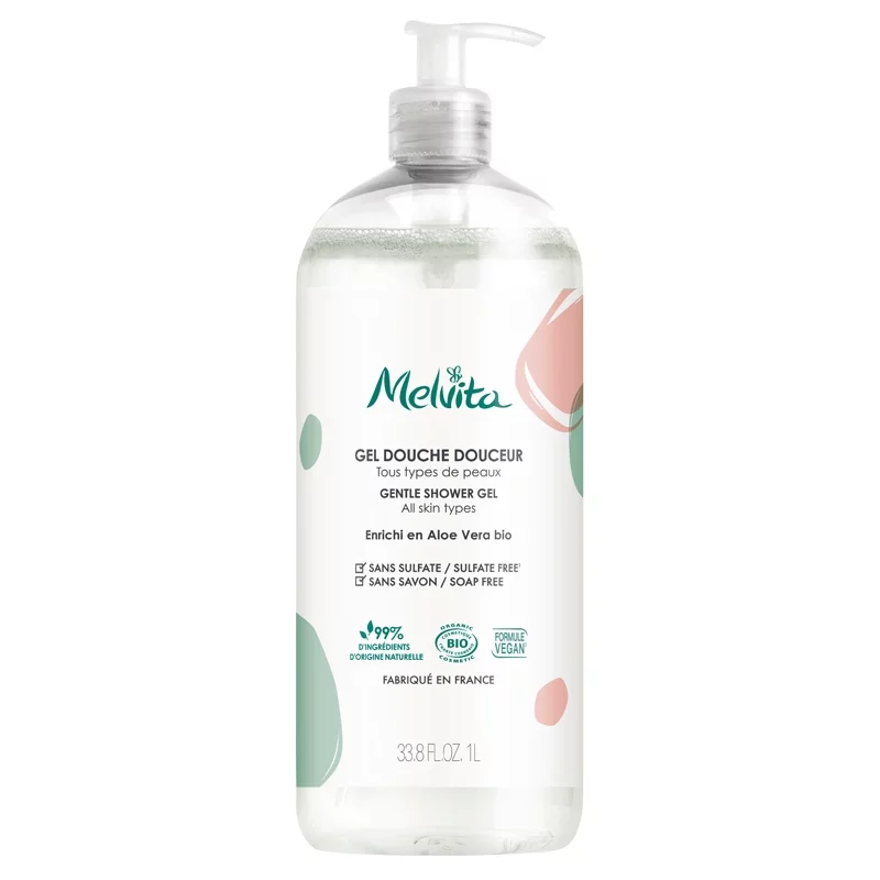 Gel douche douceur BIO aloe vera - 1l - Melvita